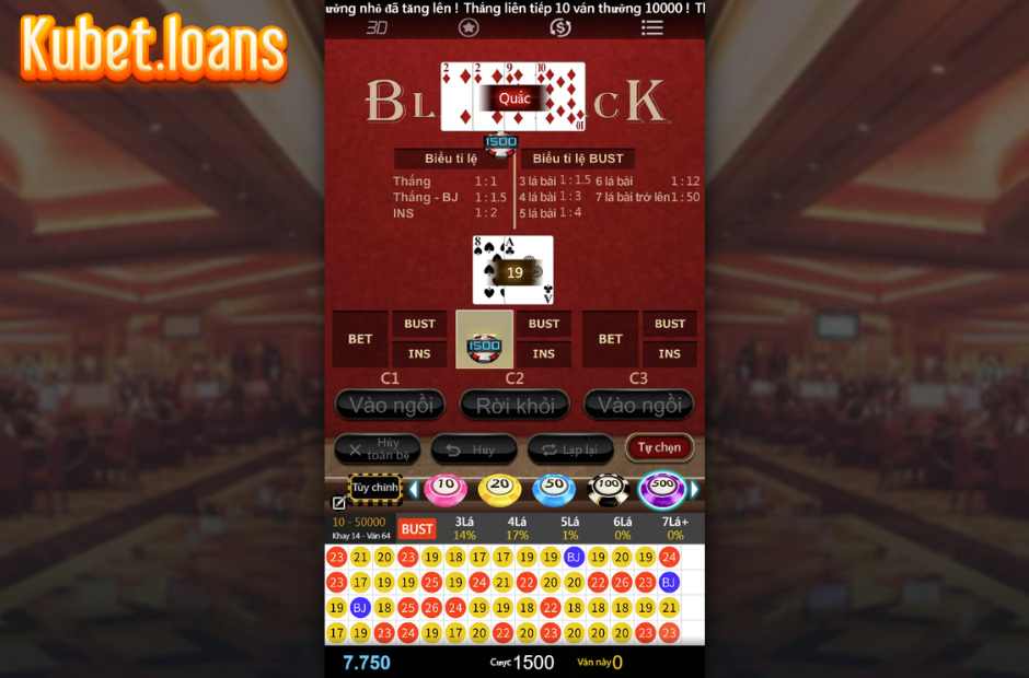 Chiến thuật đặt cược game bài xì dách Kubet