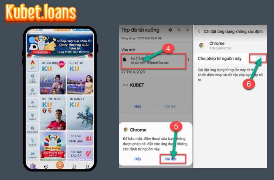 Tải app Kubet về Android