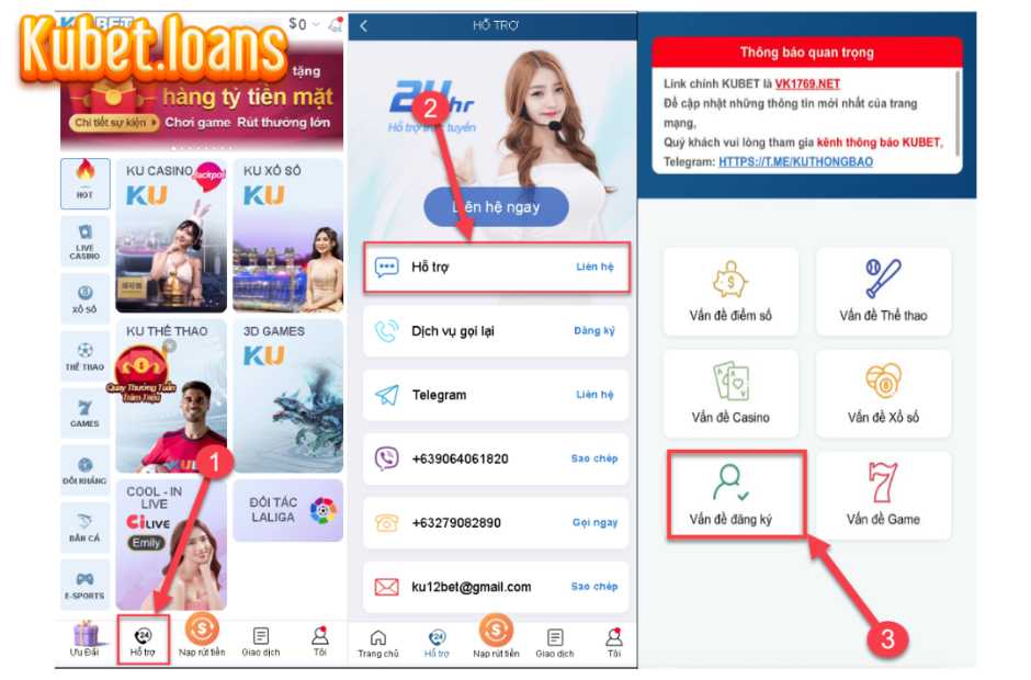 Liên hệ CSKH Kubet trực tiếp tại trang chủ