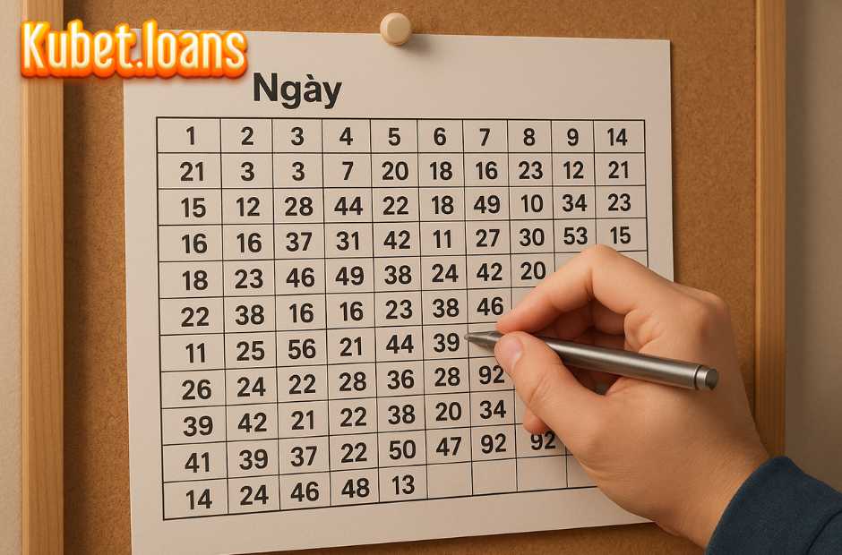 Ghi chép lại bảng kết quả từ nhiều ngày