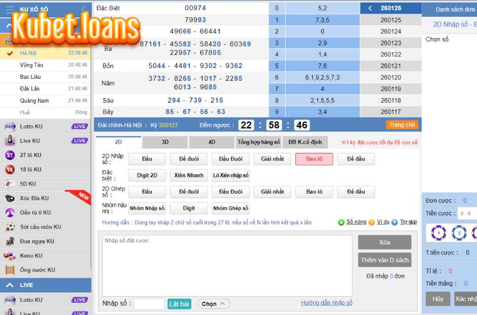 Theo dõi kết quả XSMB tại Kubet