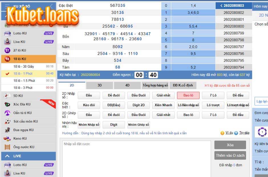 Tìm hiểu về xổ số 18 lô ku